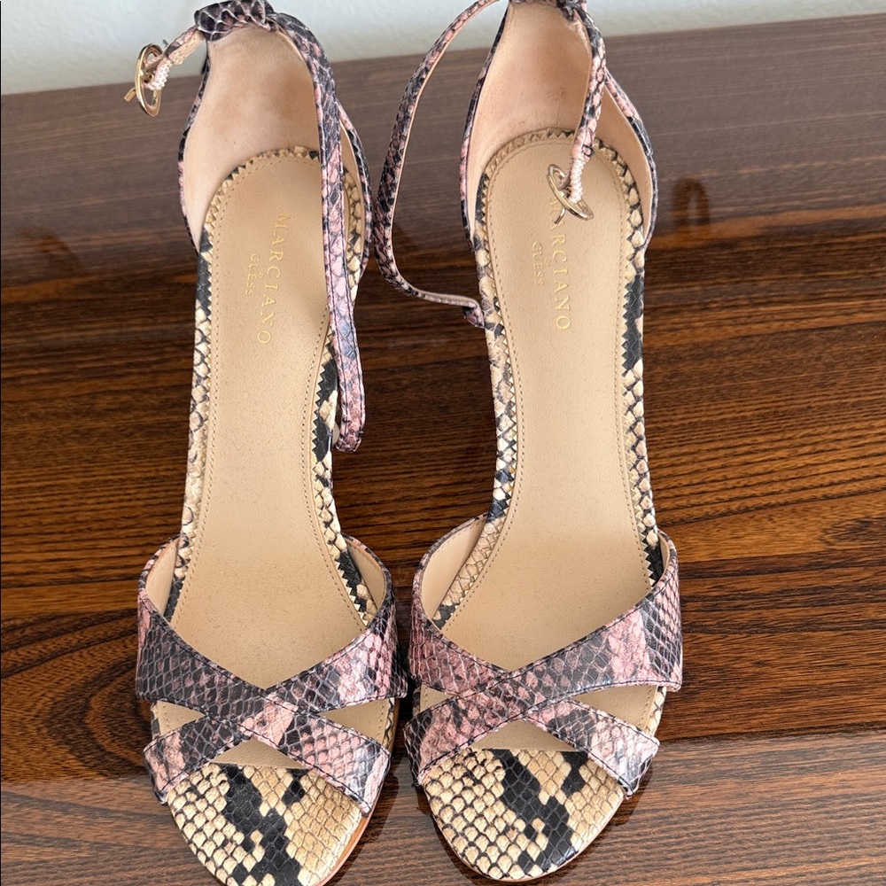 Guess by Marciano Snakeskin Pattern Sandals